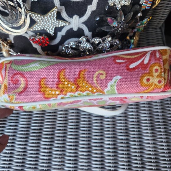 SPARTINA 449 ~ Sweetgrass Canvas with Leather Trims Crossbody Bag ~ EUC - Picture 3 of 6